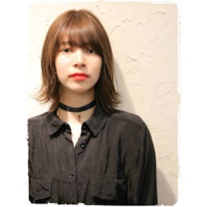 【Flor】*ラウンドミッドナイト×外ハネ 外国人風*