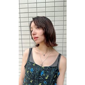 くびれボブカット/ナチュラルベージュカラー/くすみベージュ