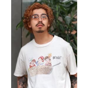 スパイラルパーマ ブリーチ ブラウン アップバング 束感