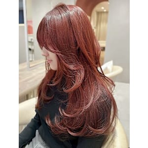 アプリコットオレンジカラーロング＊美髪【Zina京都河原町】