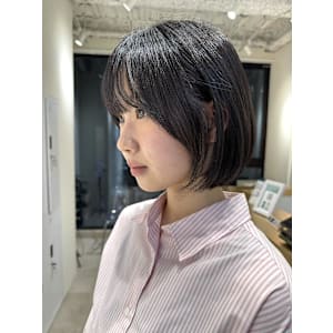 髪質改善＊黒髪くびれヘアボブ＊美髪【Zina京都河原町】