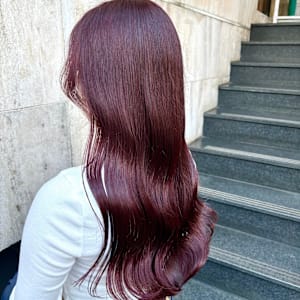 【LAGOON】ブリーチなしダブルカラー！高発色ワインレッド