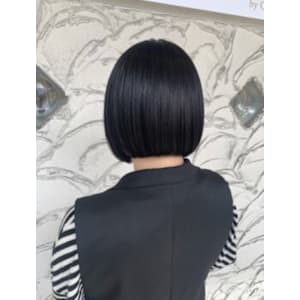 きりっぱなしボブ|ミニボブ|ショートボブ|ブルーブラック
