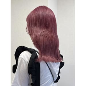 ブリーチ1~2回で出来るピンクカラー♪