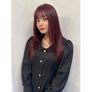 ブリーチなし高発色ボルトルビーカラー　ピンクレッド