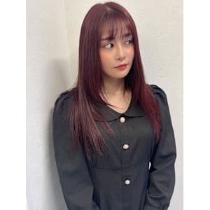 ブリーチなし高発色ボルトルビーカラー　ピンクレッド