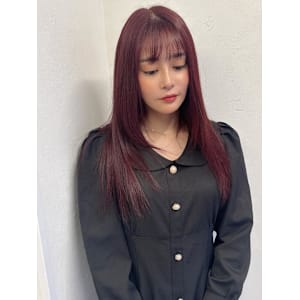 ブリーチなし高発色ボルトルビーカラー　ピンクレッド