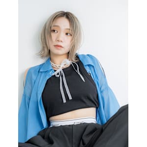 艶髪♪外ハネ似合わせハイトーンボブ