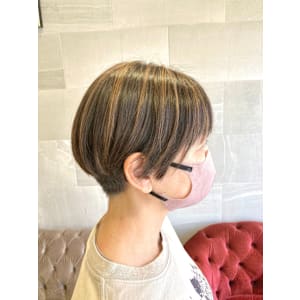 ブリーチなし！白髪ぼかしハイライト