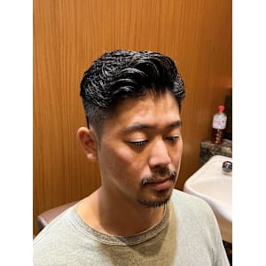 銀座　理容室　七三スタイル　ショートスタイル