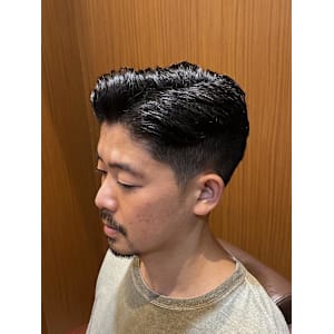 銀座　理容室　七三スタイル　メンズショート