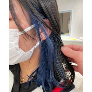 ネイビーブルー×インナーカラー/イヤリングカラー - ACT 仙台店【アクト センダイテン】掲載中