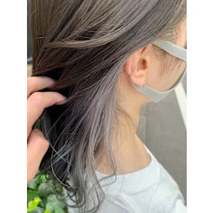 インナーカラー　グレージュ×アッシュグレー