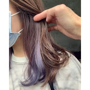 ラベンダー　イヤリングカラー