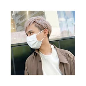 耳掛けstyle/ハイトーンカラー/ホワイトラベンダー/韓国