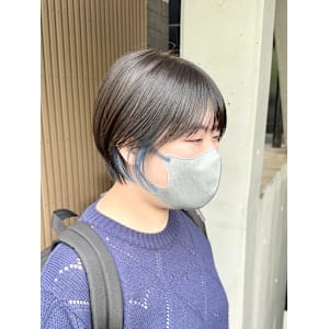 ショートボブ/マッシュショート/インナーカラー