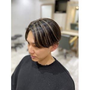 センターパートハイライト　