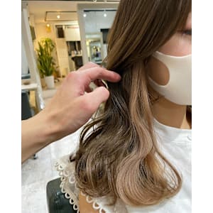 ミルクティー　イヤリングカラー