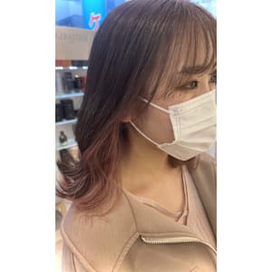 インナーカラー・ピンクベージュ