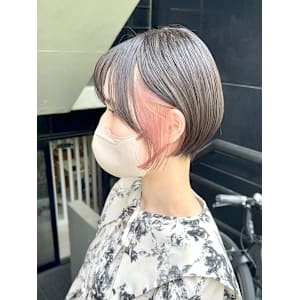 マニッシュショート/ピンクベージュ/ショートボブ