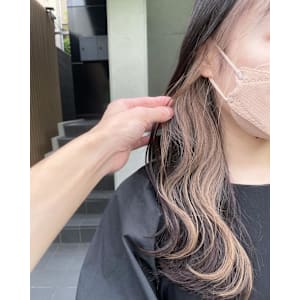 イヤリングカラー/ミルクティーベージュ/インナーカラー