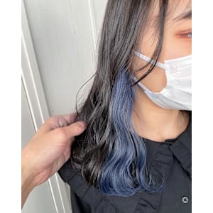 クリアブルー/インナーカラー/ホワイトブルー