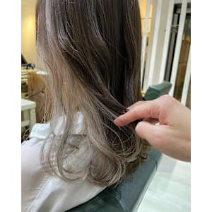 グレージュカラー/インナーカラー/イヤリングカラー