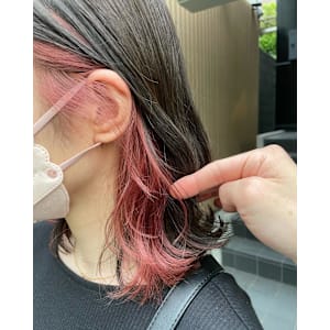 ピンクベージュ/イヤリングカラー/インナーカラー