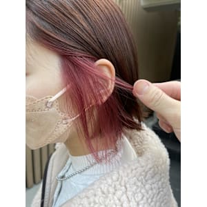 イヤリングカラー/ピンク/ピンクブラウン