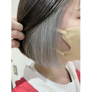 インナーカラー/イヤリングカラー/アッシュグレー/グレー