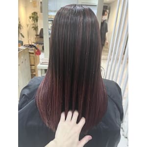 外国人風バレイヤージュピンク