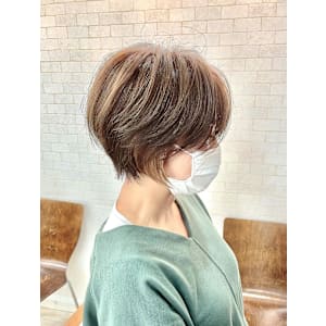 大人ショートボブ/ハンサムショートボブ/大人可愛い