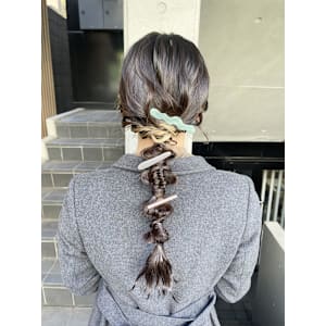 結婚式ヘア/編みおろし/お呼ばれ/お出かけヘア