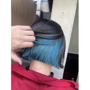 インナーカラー/ライトブルー/水色/ボブインナー