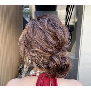 パーティーヘア/お呼ばれヘア/ルーズシニヨンヘア