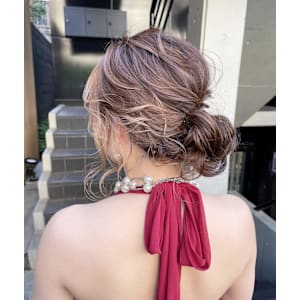 パーティーヘア/お呼ばれヘア/ルーズシニヨン/ゆるふわお団子