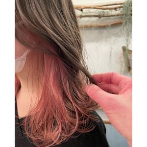 コーラルピンク/インナーカラー/ベイビーピンク