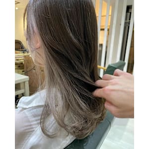 グレージュカラー/インナーカラー/ミルクティーグレージュ