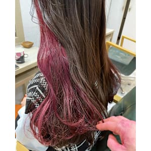 ボルドー×イヤリングカラー　ピンクパープル