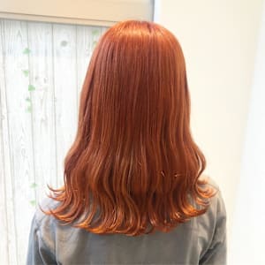 オレンジカラー・波巻きウェーブ