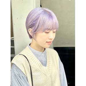 ショートボブ/ハイトーンショート/ブリーチカラー/マッシュ