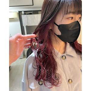 ワインレッド/インナーカラー/ボルドーカラー