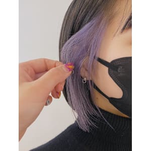 インナーカラー【black×white lavender】