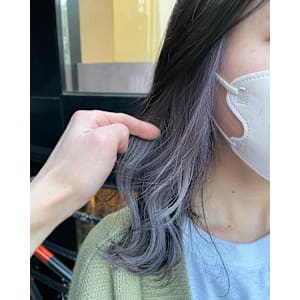 ラベンダーグレージュ×インナーカラー　グレージュカラー