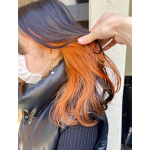 インナーカラー/イヤリングカラー/オレンジ/ブラック - ACT 三鷹店【アクト ミタカテン】掲載中