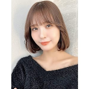 ボブ/レイヤーカット/縮毛矯正/韓国ヘア/顔周り/原宿/前髪