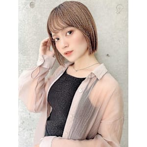 ボブ/レイヤーカット/縮毛矯正/韓国ヘア/顔周り/原宿/前髪