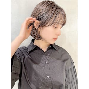 ボブ/レイヤーカット/縮毛矯正/韓国ヘア/顔周り/原宿/前髪