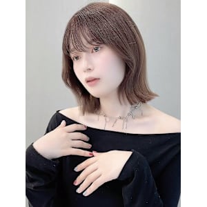 ボブ/レイヤーカット/縮毛矯正/韓国ヘア/顔周り/原宿/前髪