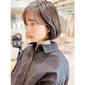 ボブ/レイヤーカット/縮毛矯正/韓国ヘア/顔周り/原宿/前髪